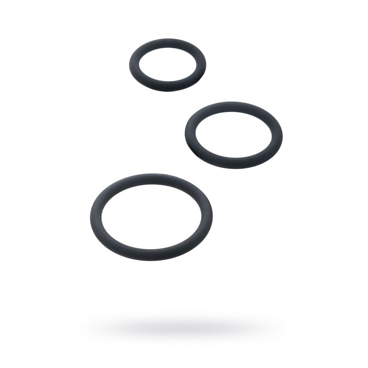 Набор из 3 чёрных эрекционных колец