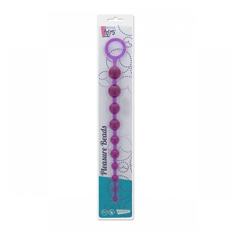 Фиолетовая анальная цепочка PLEASURE BEADS ANAL ROD - 32 см. Фиолетовая анальная цепочка PLEASURE BEADS ANAL ROD - 32 см.