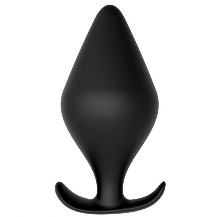 Черная анальная пробка PLUG WITH T-HANDLE - 12,5 см.