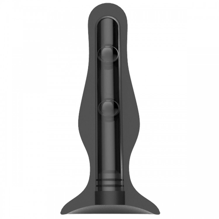 Черная анальная пробка Self Penetrating Butt Plug № 67 - 12,7 см.