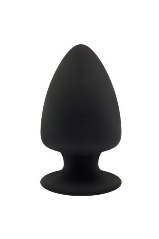 Черная анальная пробка PREMIUM SILICONE PLUG M - 11 см.