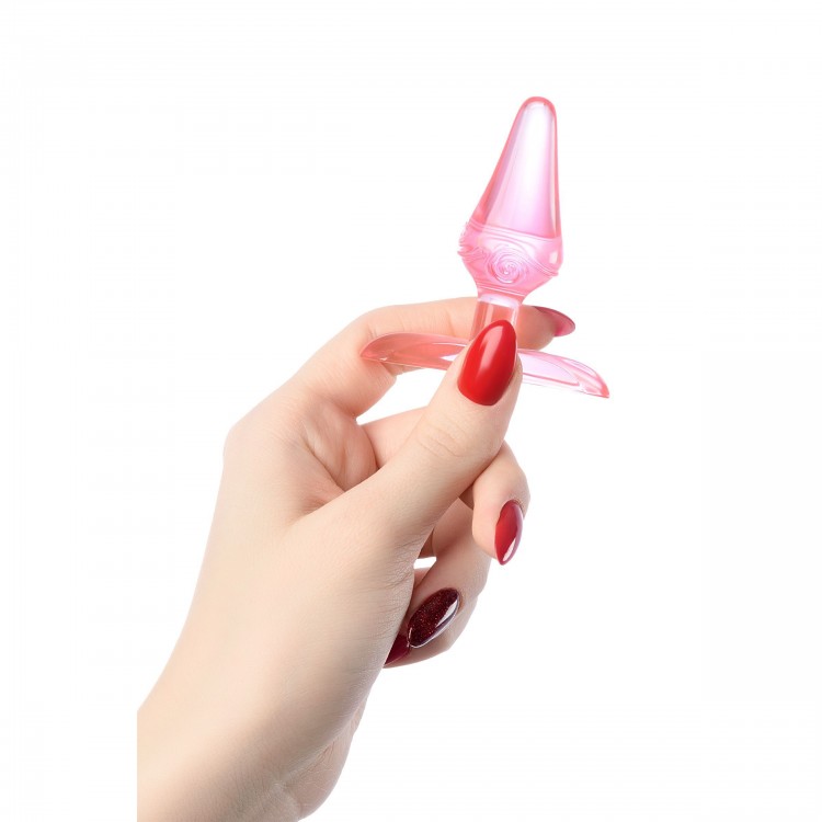 Красная анальная втулка с ограничителем - 6,5 см. Красная анальная втулка с ограничителем - 6,5 см.