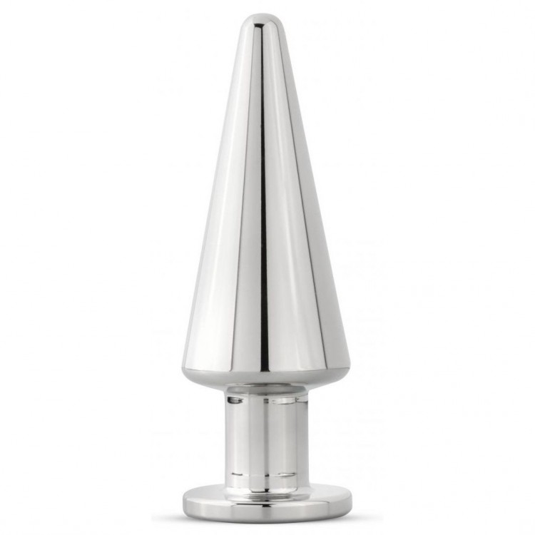 Серебристая анальная пробка Sinner Metal Pointy Buttplug - 11,5 см.