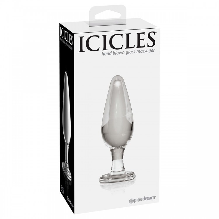 Стеклянный анальный стимулятор Icicles №26 - 11,8 см.