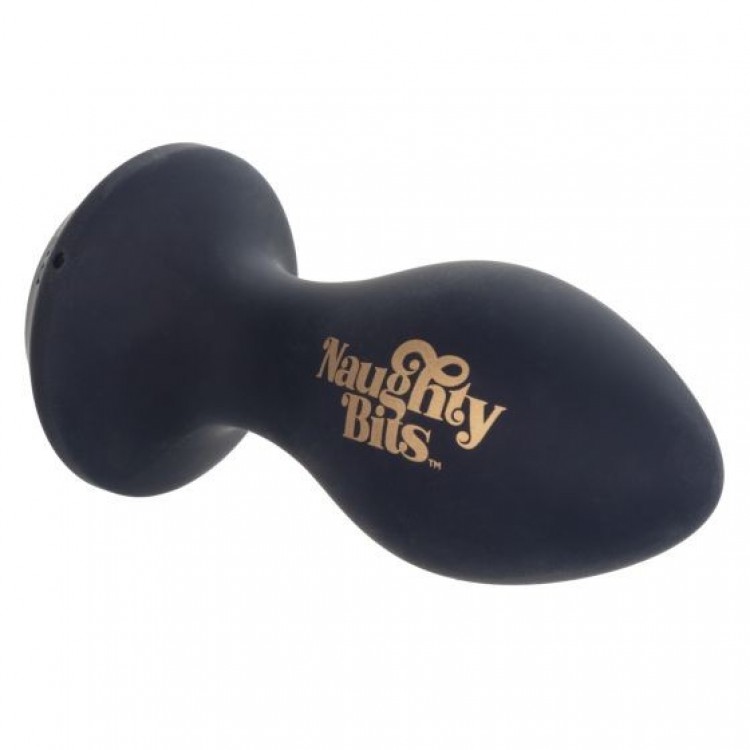 Черная анальная вибропробка с оранжевым кристаллом Naughty Bits Shake Your Ass - 10,75 см. Черная анальная вибропробка с оранжевым кристаллом Naughty Bits Shake Your Ass - 10,75 см.