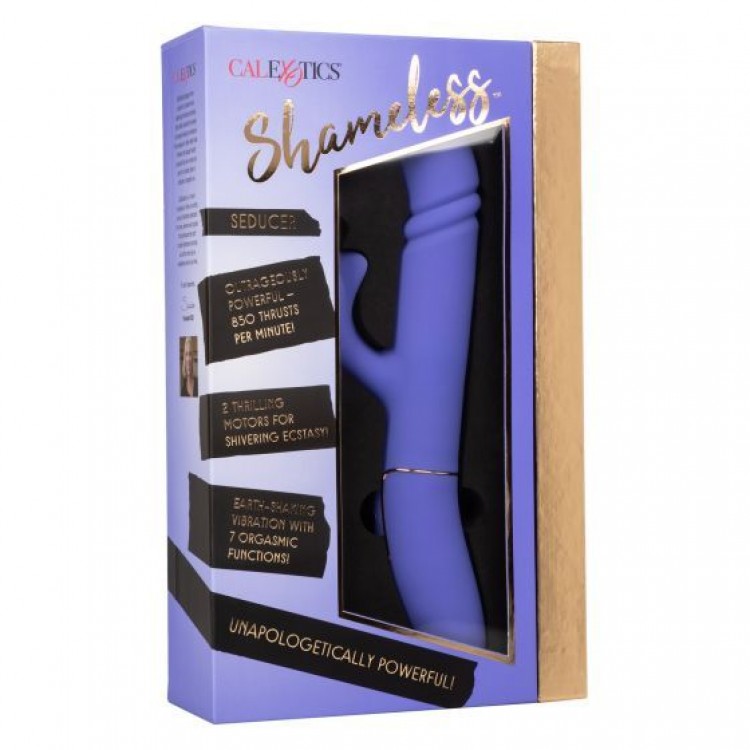 Фиолетовый вибратор-кролик Shameless Seducer - 25,5 см. Фиолетовый вибратор-кролик Shameless Seducer - 25,5 см.