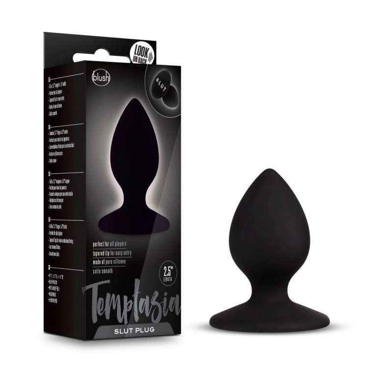 Черная анальная пробка Slut Plug - 6,3 см. Черная анальная пробка Slut Plug - 6,3 см.