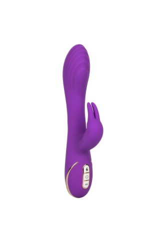 Фиолетовый вибратор-кролик с нагревом Jack Rabbit Signature Heated Silicone Rotating - 21,5 см.