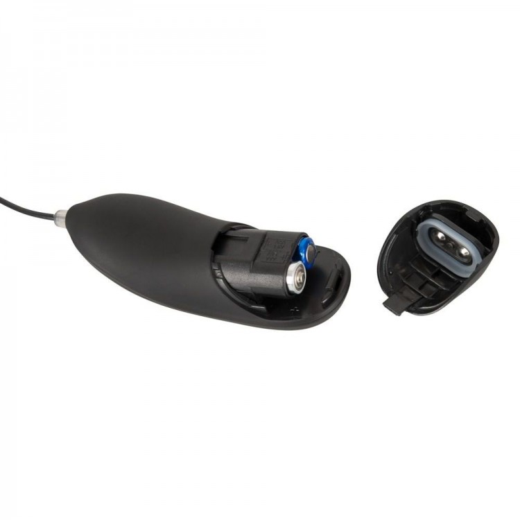 Черная надувная анальная пробка Inflatable Vibrating Butt Plug - 12,2 см.