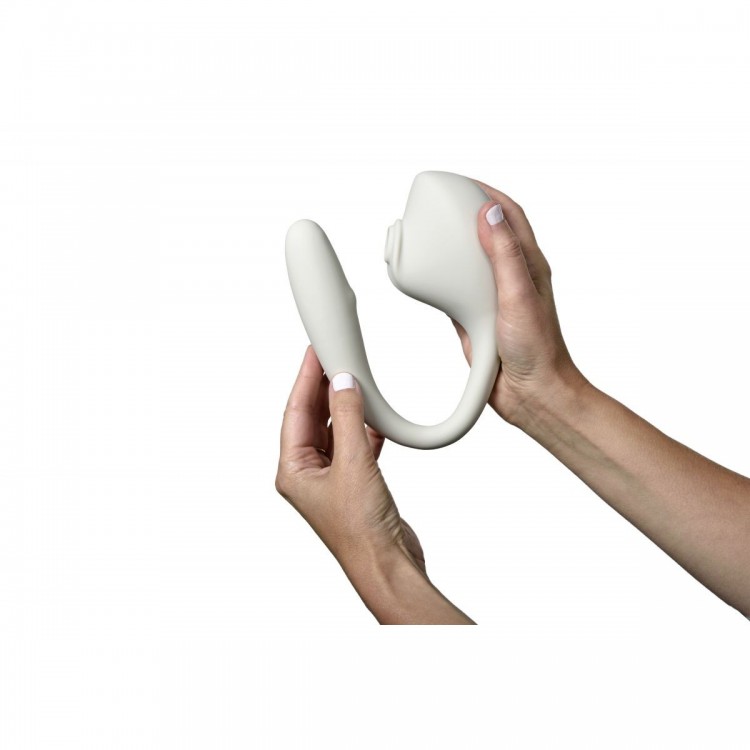 Серый вакуумный стимулятор с отростком Ose 2 Premium Robotic Massager