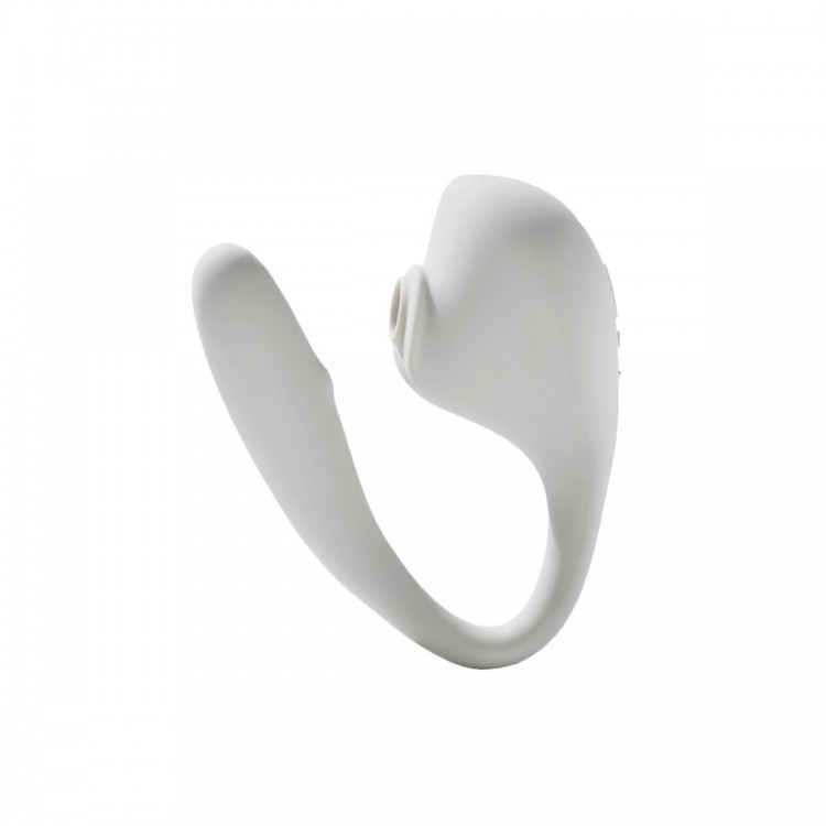 Серый вакуумный стимулятор с отростком Ose 2 Premium Robotic Massager