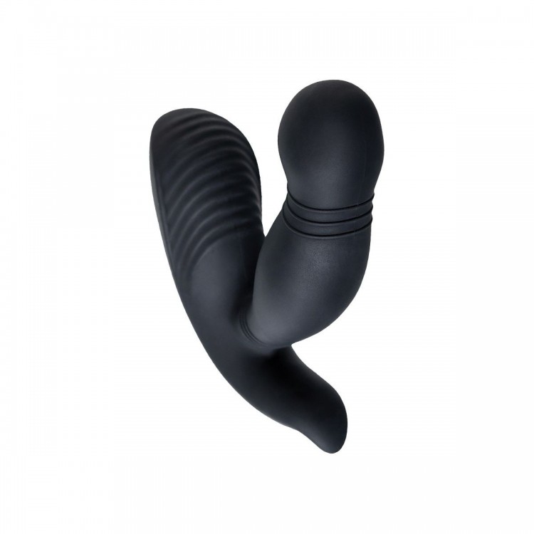 Черный стимулятор простаты PPPVIBE 9 W MOTOR - 12 см.