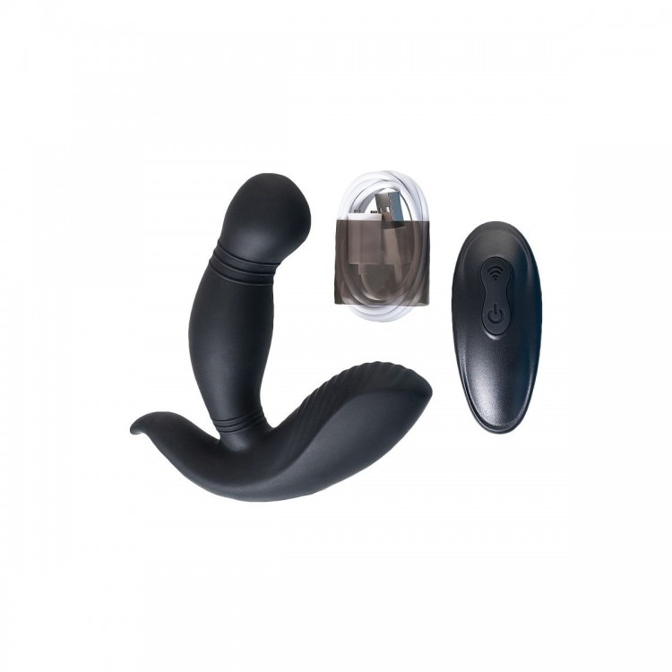 Черный стимулятор простаты PPPVIBE 9 W MOTOR - 12 см.