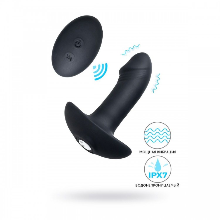 Черный вибростимулятор простаты PPP Enkakuzeccho DEEP ANAL VIBE - 10,2 см.