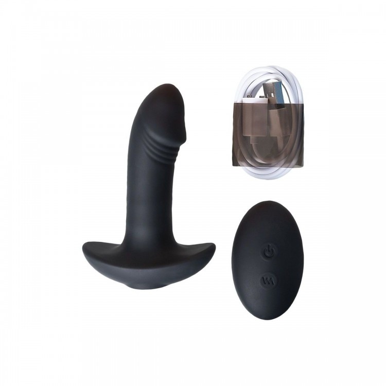 Черный вибростимулятор простаты PPP Enkakuzeccho DEEP ANAL VIBE - 10,2 см.