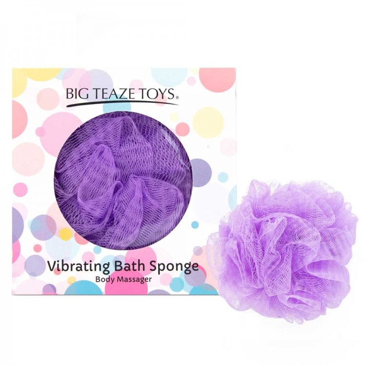 Фиолетовая губка для ванны с вибропулей Vibrating Bath Sponge