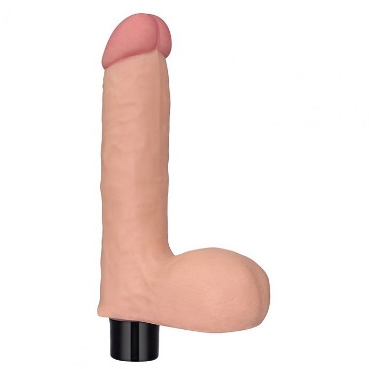 Телесный вибромассажер-реалистик Real Softee Cock 8 - 17 см.