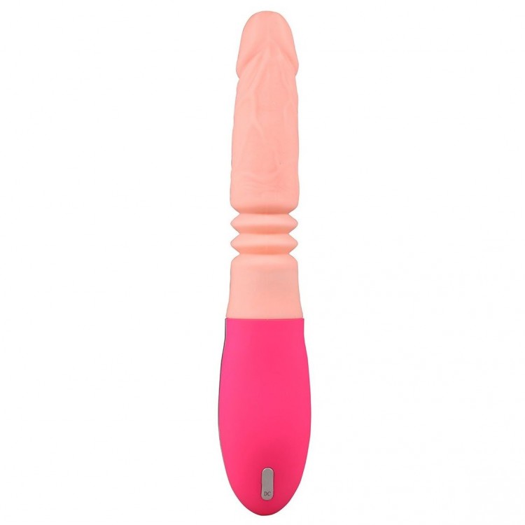 Телесный вибростимулятор зоны G с поступательными движениями Flesh Punch - 26,5 см.