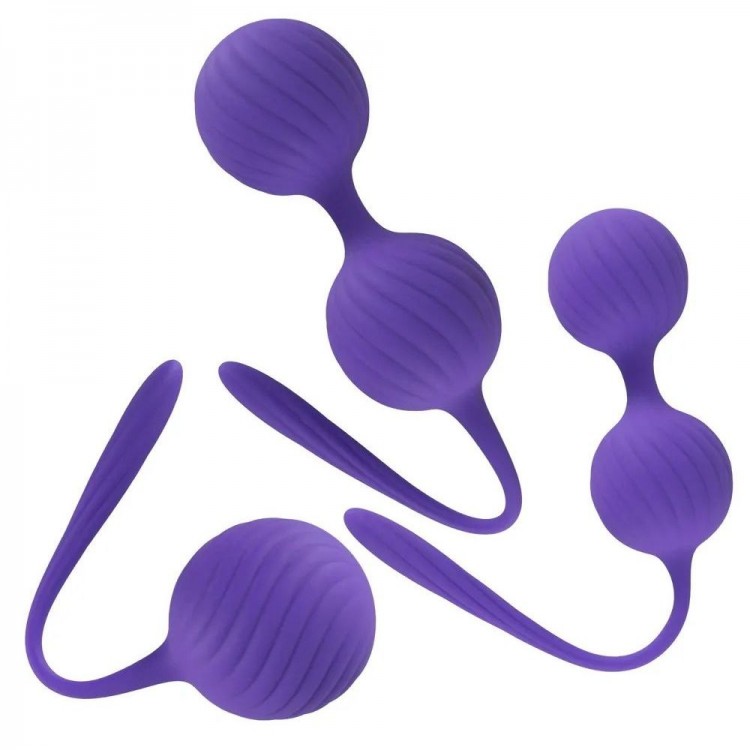 Фиолетовый набор вагинальных шариков 3 Kegel Training Balls