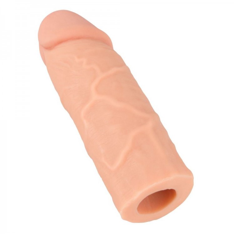 Телесная насадка-реалистик Extension Sleeve - 15,5 см.