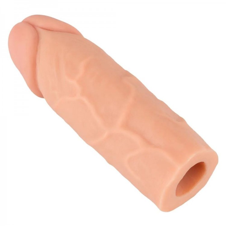 Телесная насадка-реалистик Extension Sleeve - 15,5 см.
