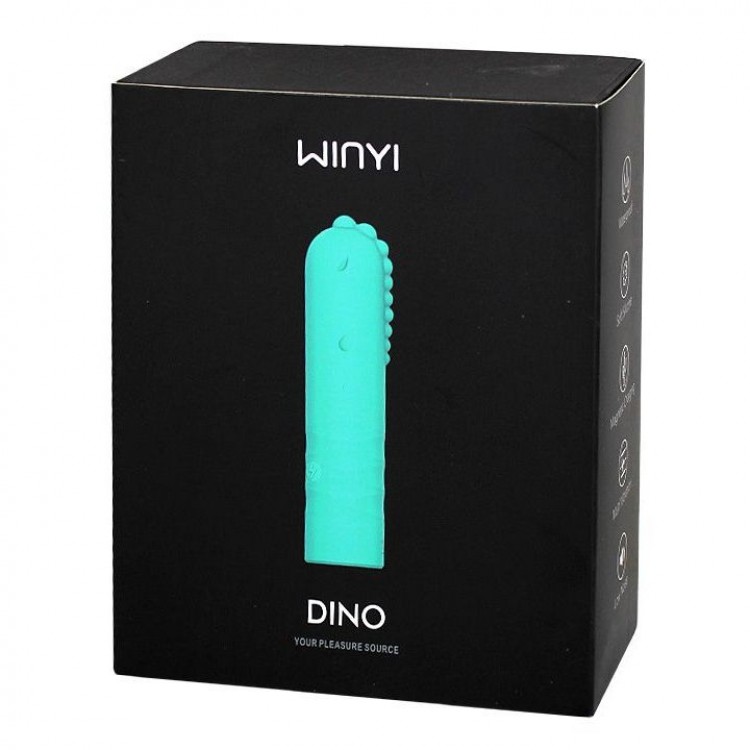 Зеленый мини-вибратор Dino - 10,9 см. Зеленый мини-вибратор Dino - 10,9 см.
