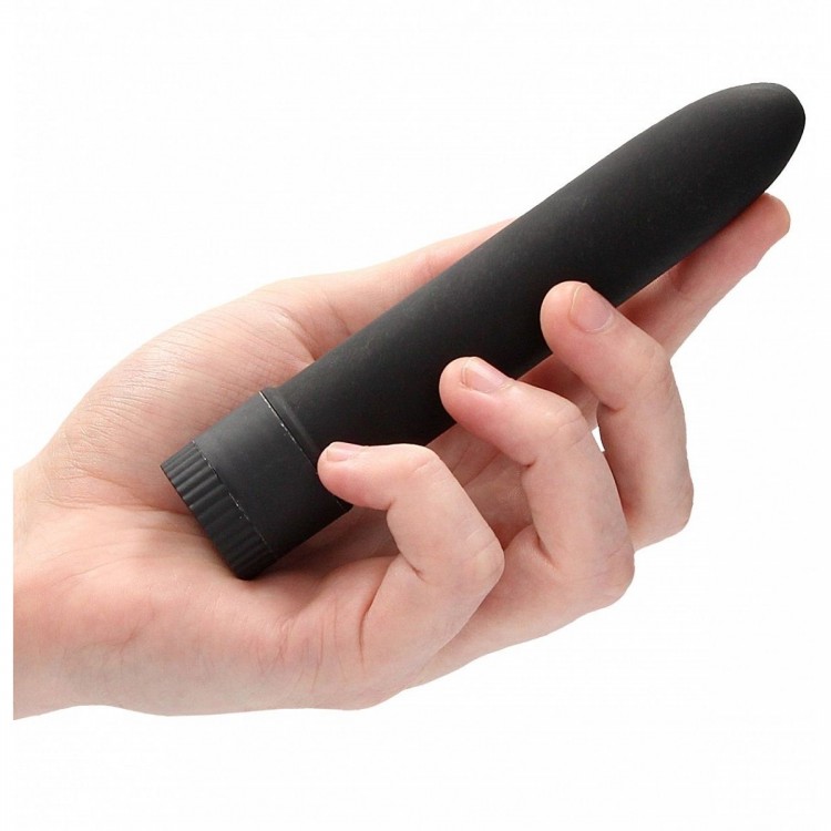 Черный вибратор 5.5" Vibrator Biodegradable - 14 см.