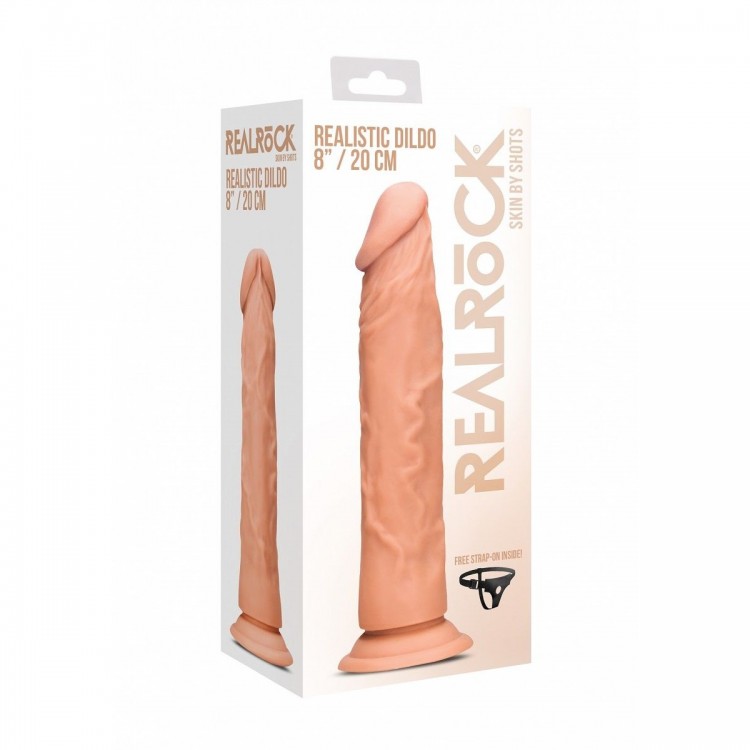 Телесный фаллоимитатор Realistic Dildo - 20 см. Телесный фаллоимитатор Realistic Dildo - 20 см.