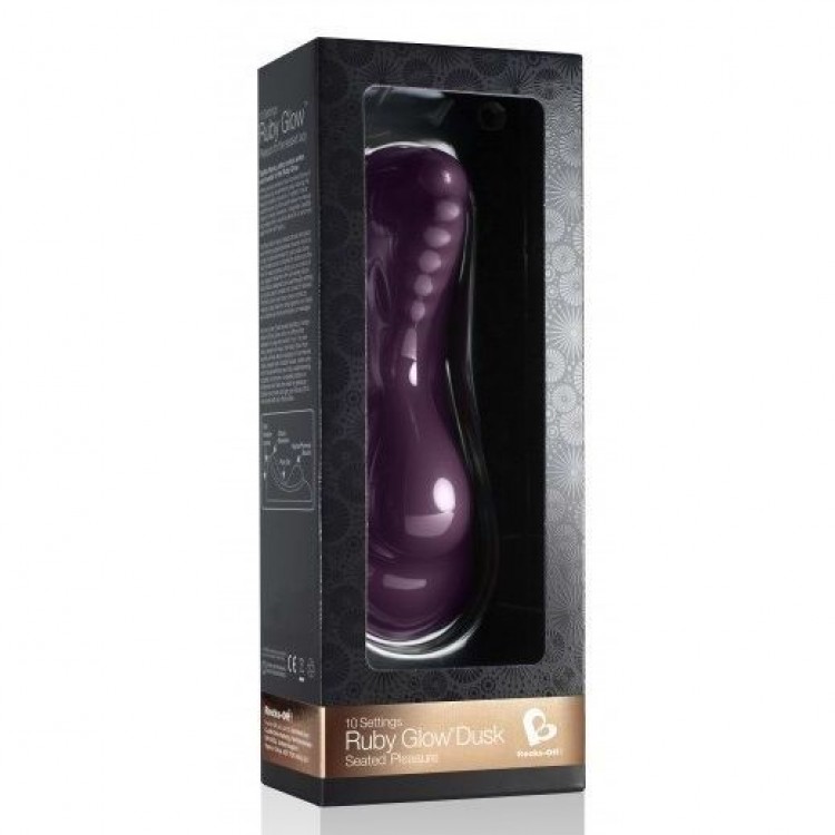 Фиолетовый вибратор Ruby Glow - 20 см. Фиолетовый вибратор Ruby Glow - 20 см.