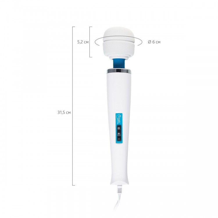 Белый вибромассажёр Magic Wand Europe - 31,5 см.
