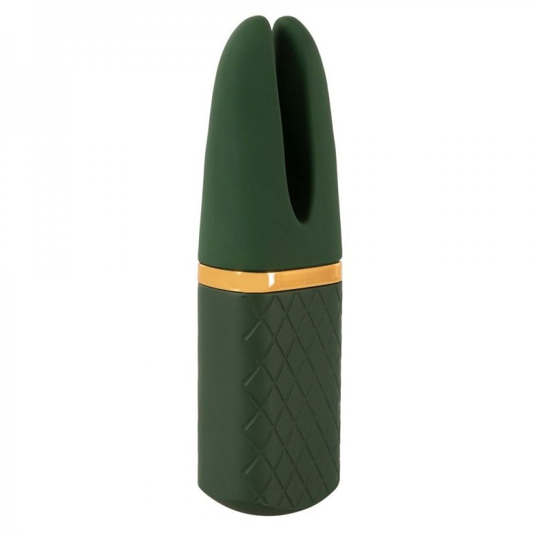 Зеленый вибратор Luxurious Split Tip Vibrator - 13,1 см.