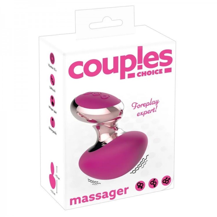 Ярко-розовый вибромассажер Couples Choice Massager