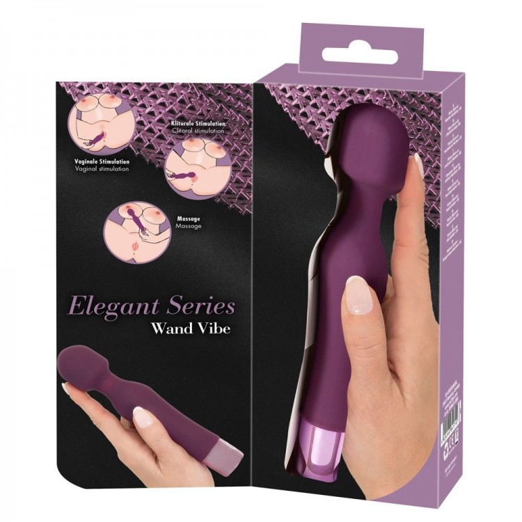Фиолетовый жезловый вибратор Wand Vibe - 18,4 см. Фиолетовый жезловый вибратор Wand Vibe - 18,4 см.