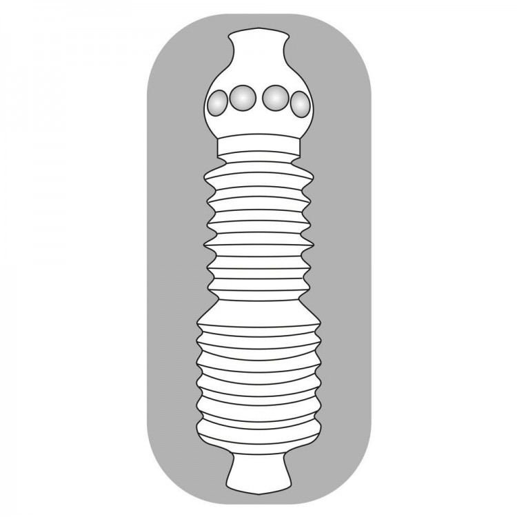 Прозрачный мастурбатор Pocket Masturbator Twister