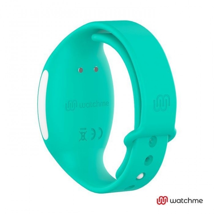 Розовое виброяйцо с зеленым пультом-часами Wearwatch Egg Wireless Watchme