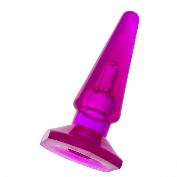 Фиолетовая анальная пробка BUTT PLUG - 9,5 см.