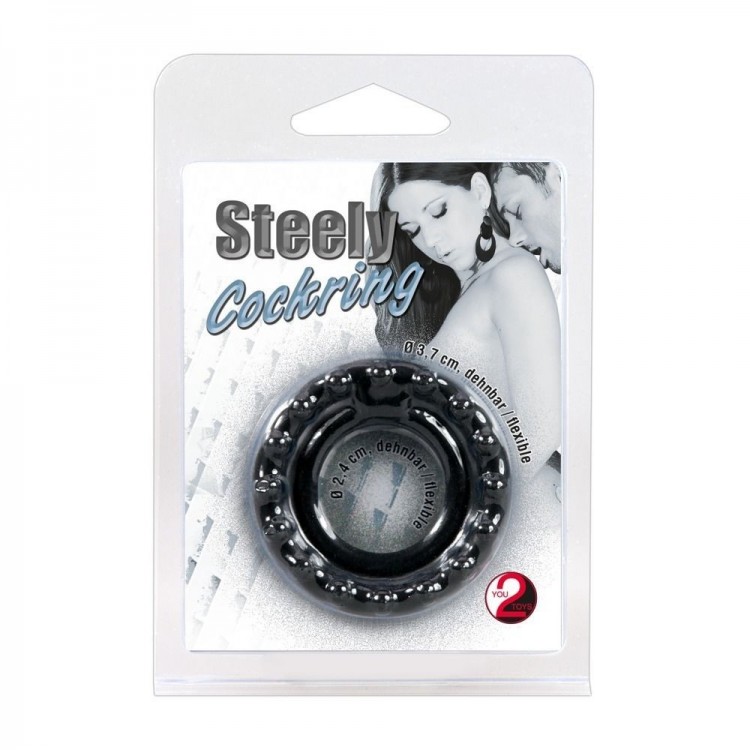 Чёрное кольцо для пениса Steely Cockring Чёрное кольцо для пениса Steely Cockring
