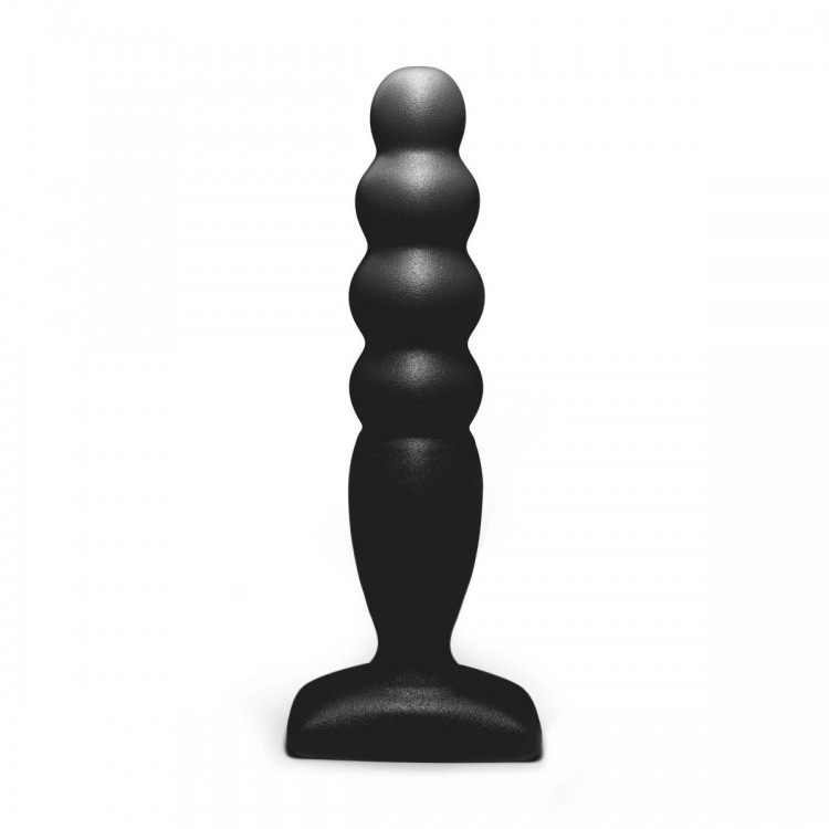 Чёрный анальный стимулятор Large Bubble Plug - 14,5 см.
