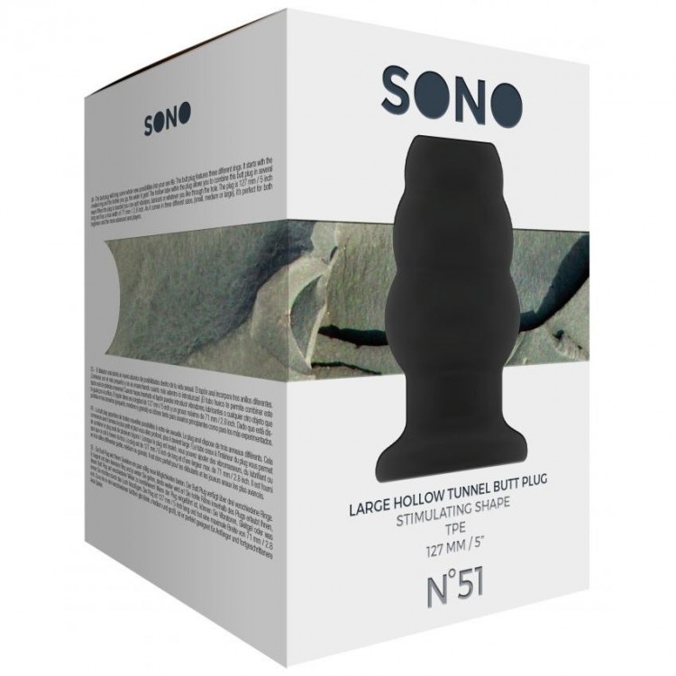 Чёрная анальная пробка с тоннелем №51 Large Hollow Tunnel Butt Plug 5 Inch - 12,7 см. Чёрная анальная пробка с тоннелем №51 Large Hollow Tunnel Butt Plug 5 Inch - 12,7 см.