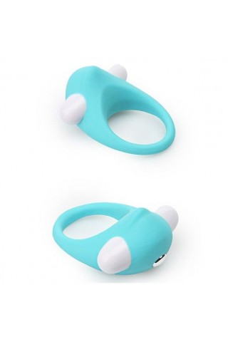 Голубое эрекционное кольцо LIT-UP SILICONE STIMU RING 6