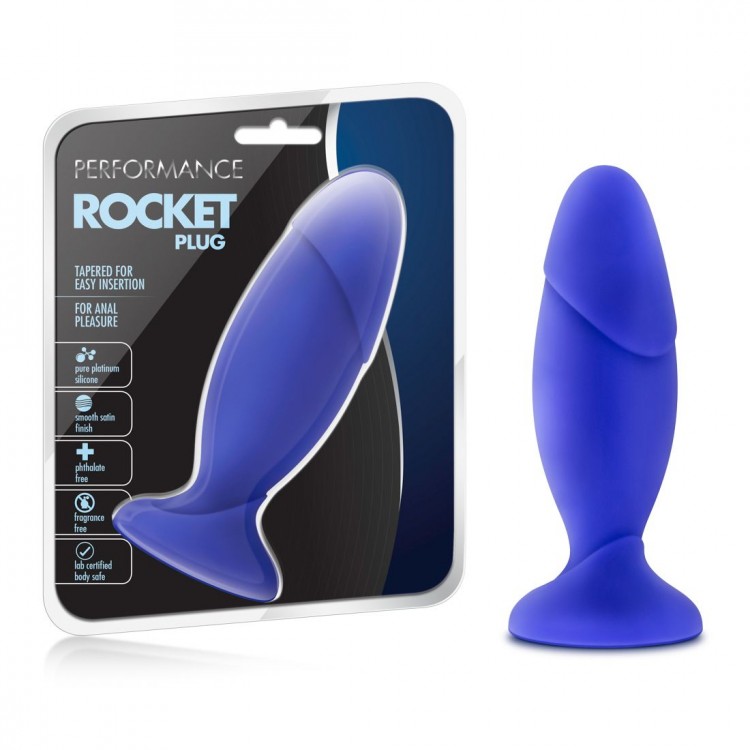 Синяя пробка-фаллос Performance Rocket Plug - 17,8 см. Синяя пробка-фаллос Performance Rocket Plug - 17,8 см.
