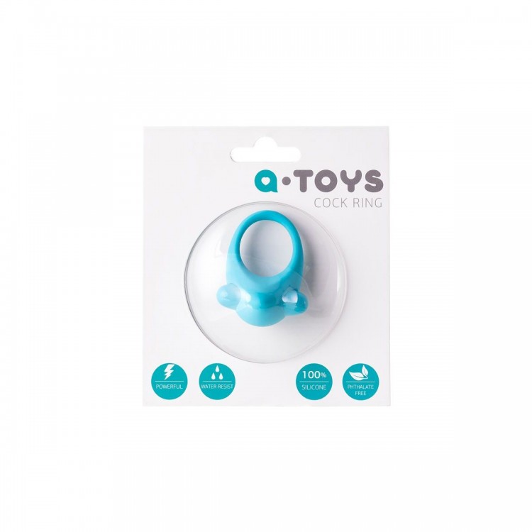 Голубое эрекционное силиконовое кольцо TOYFA A-Toys