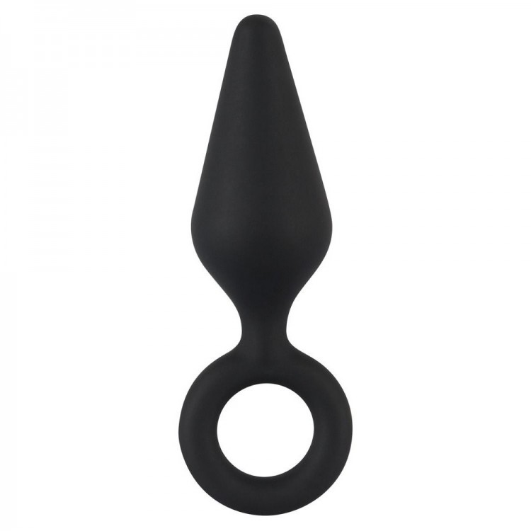 Чёрная анальная пробка Soft Touch Plug S - 12,1 см.