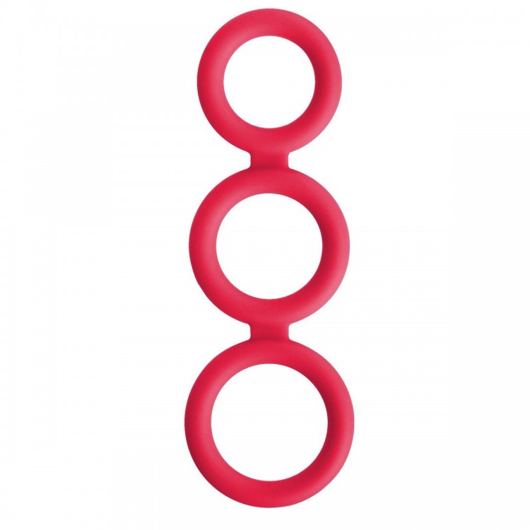 Красное тройное эрекционное кольцо Triad Cock Ring