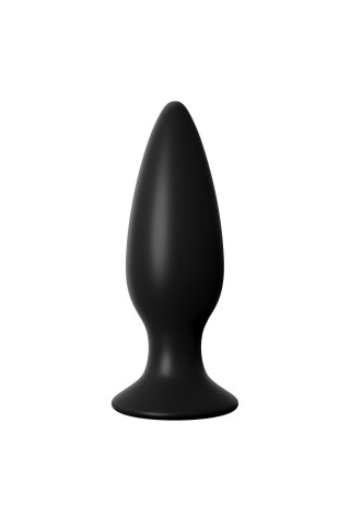 Чёрная большая анальная вибропробка Large Rechargeable Anal Plug - 13,5 см.