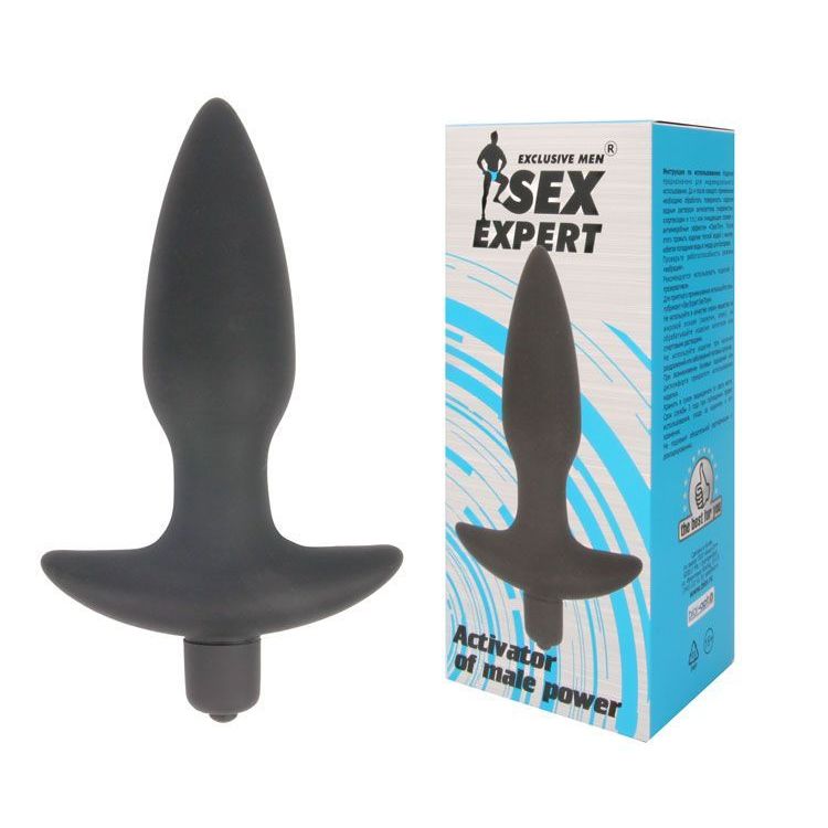 Анальная пробка Sex Expert с вибрацией - 10,5 см. Анальная пробка Sex Expert с вибрацией - 10,5 см.