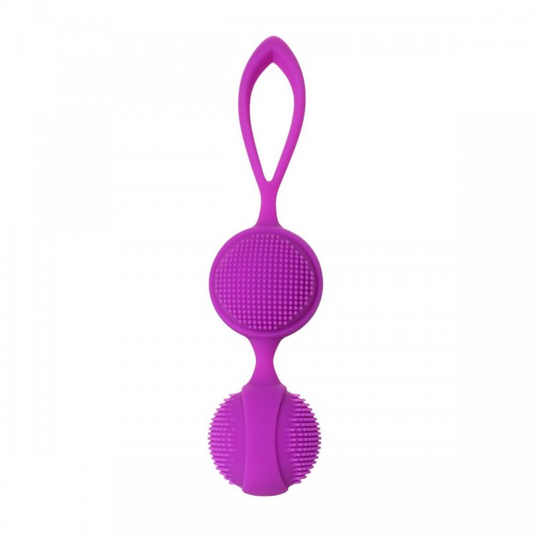 Фиолетовые вагинальные шарики с ресничками JOS NUBY