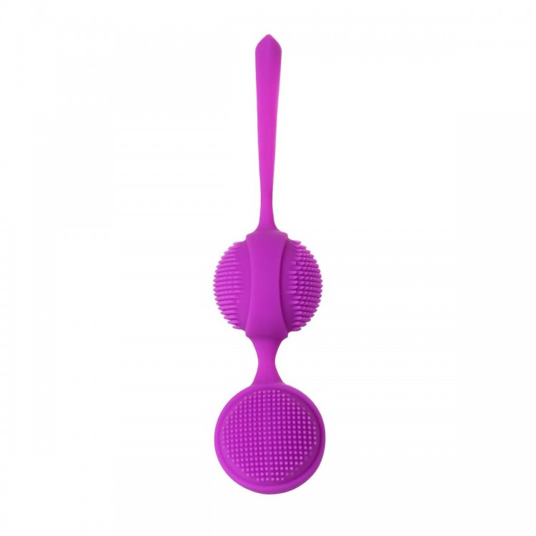 Фиолетовые вагинальные шарики с ресничками JOS NUBY