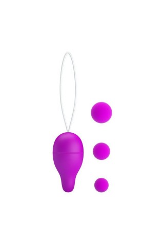Лиловое вагинальное яйцо с утяжеляющими шариками Kegel Ball