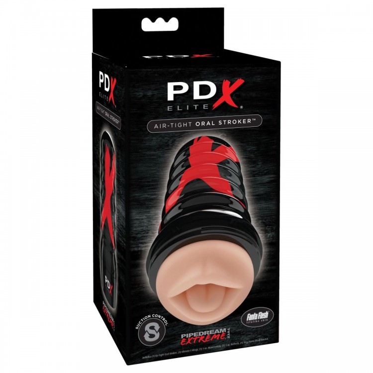 Телесный мастурбатор-ротик Air Tight Oral Stroker